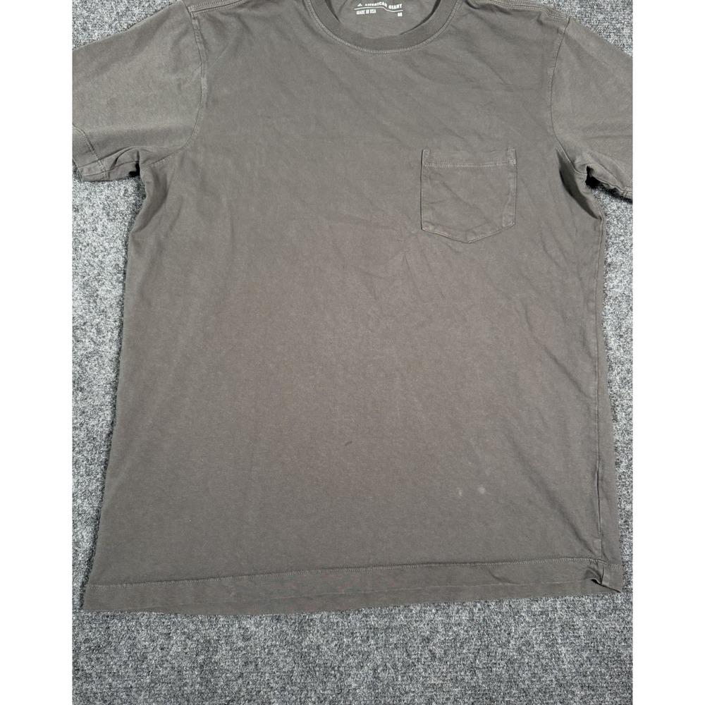 American Giant Shirt Mens Medium Gray Pocket Tee Crewneck Short Sleeve Casual - Picture 6 of 9